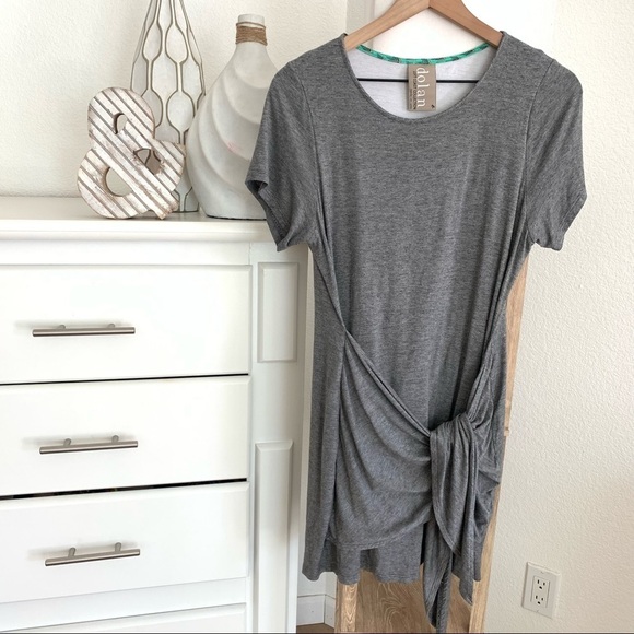 Anthropologie Dolan Left Coast Collection T-Shirt Tie Casual Dress sz Medium - Picture 3 of 15